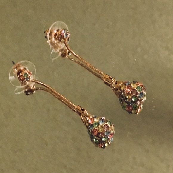 14 KGF Rose Gold Multi Color Pastel Earrings - Picture 7 of 7